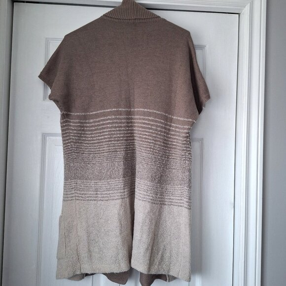 Olsen Europe Cream and Brown Short Sleeve Cardigan - Picture 2 of 5